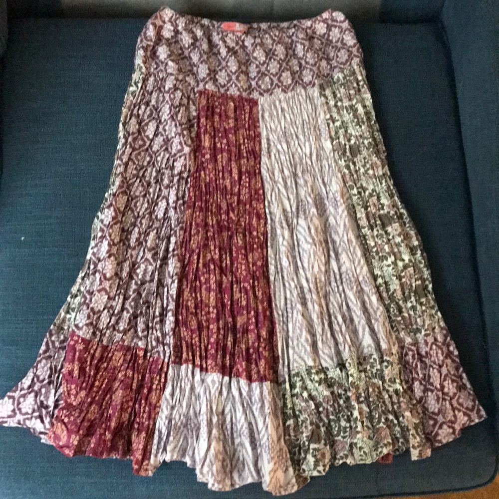 Urban outfitters Lux patchwork crinkle skirt M
